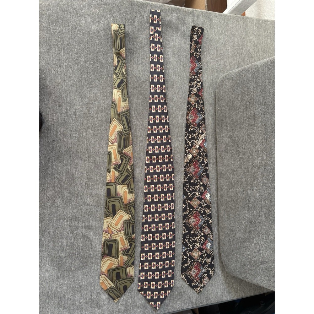 BETTINI Tie Necktie 100% Silk Made In Italy Oscar De La Renta The Met Museum Art